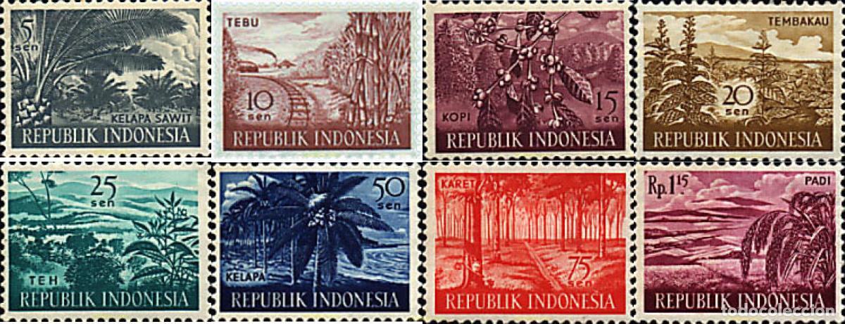 Sellos: 617112 HINGED INDONESIA 1960 CULTIVOS