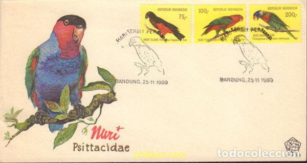 Timbres: 396234 MNH INDONESIA 1980 FAUNA. LOROS