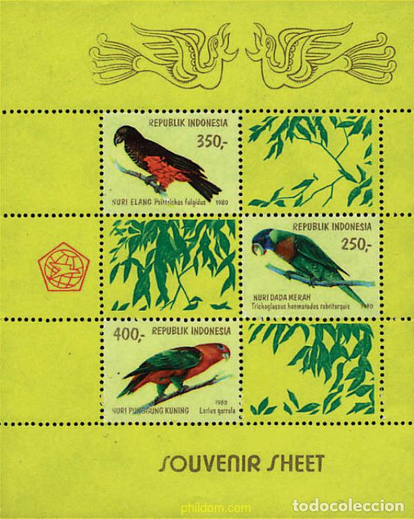 Timbres: 31420 MNH INDONESIA 1980 FAUNA. LOROS