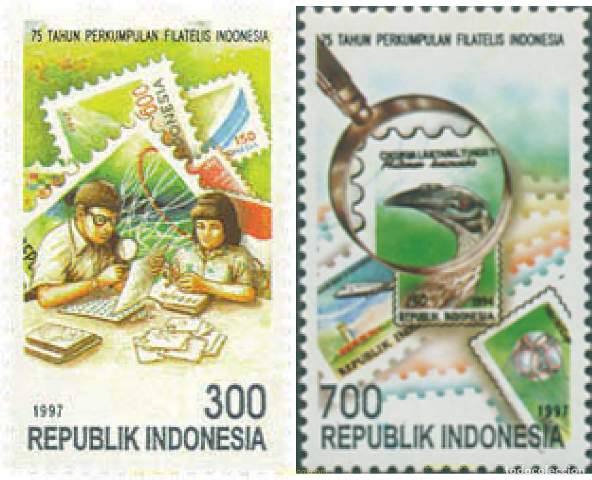 Sellos: 51992 MNH INDONESIA 1997 75 ANIVERSARIO DE LA ASOCIACION DE FILATELICOS