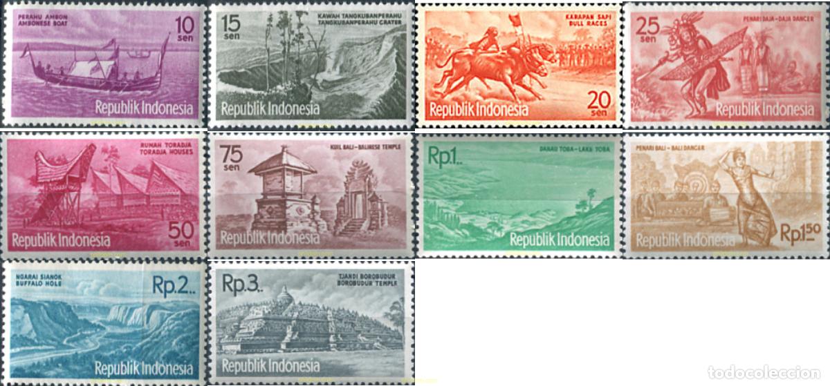 Sellos: 39640 MNH INDONESIA 1961 TURISMO