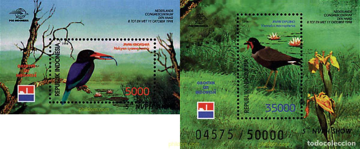 Sellos: 82112 MNH INDONESIA 1998 EXPOSICION FILATELICA EN LA HAYA