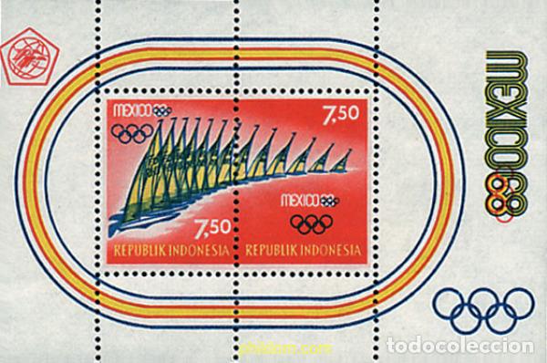 Francobolli: 76087 MNH INDONESIA 1968 19 JUEGOS OLIMPICOS VERANO MEXICO 1968