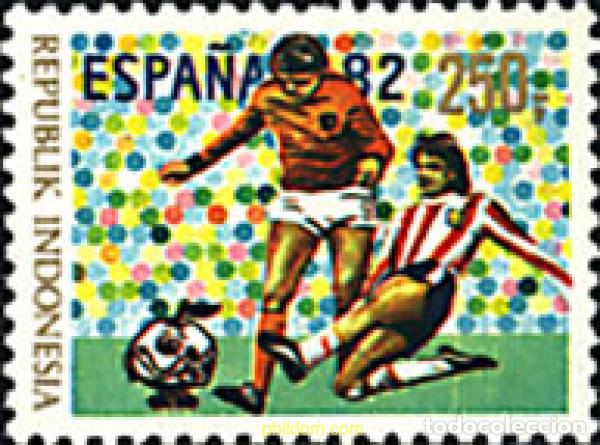 Selos: 27245 MNH INDONESIA 1982 COPA DEL MUNDO DE FUTBOL. ESPA&Ntilde;A-82