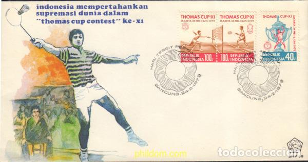Sellos: 14439 MNH INDONESIA 1979 11 CAMPEONATOS DE BADMINTON. COPA THOMAS