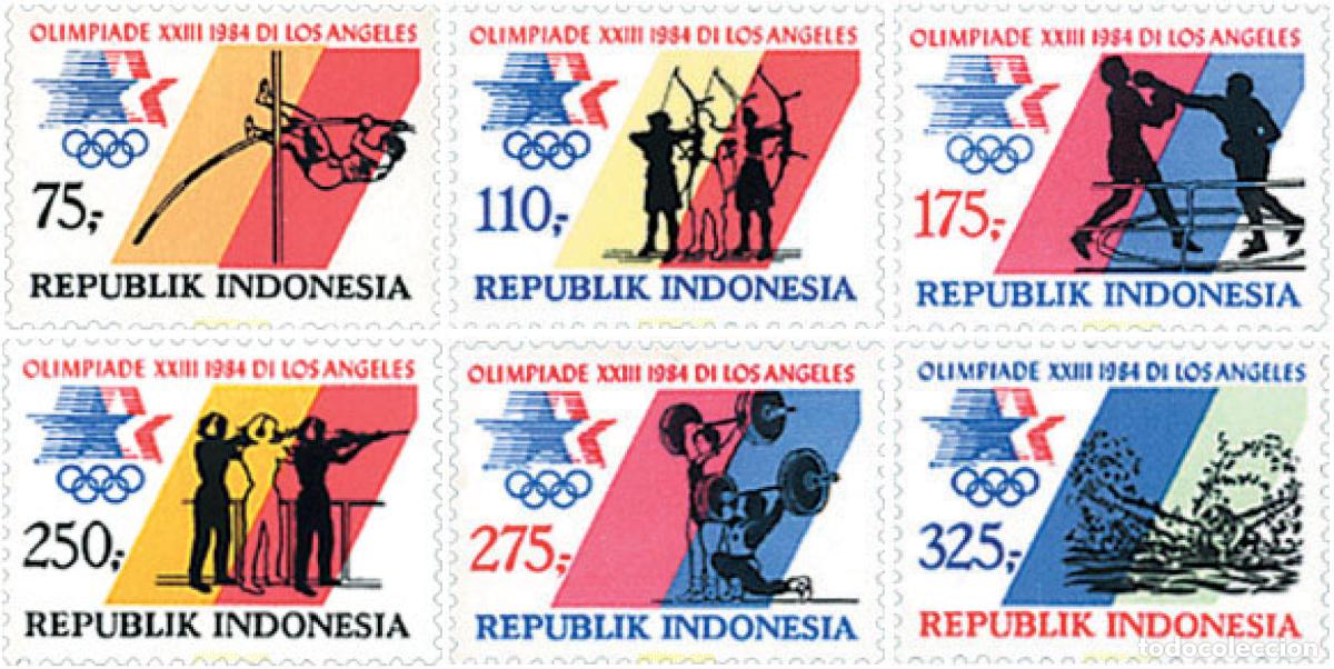 Sellos: 27248 MNH INDONESIA 1984 23 JUEGOS OLIMPICOS VERANO LOS ANGELES 1984