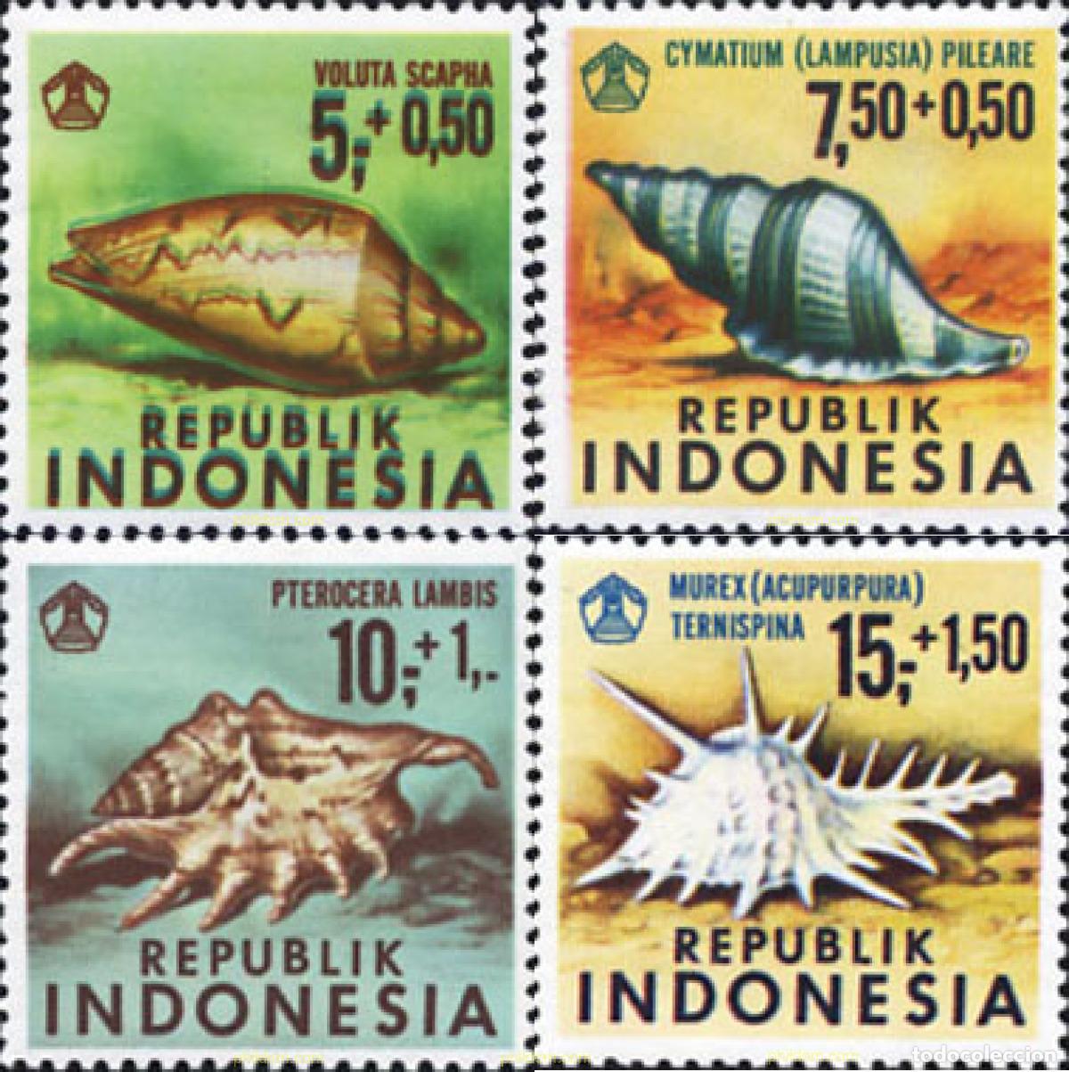 Sellos: 52831 MNH INDONESIA 1969 CONCHAS