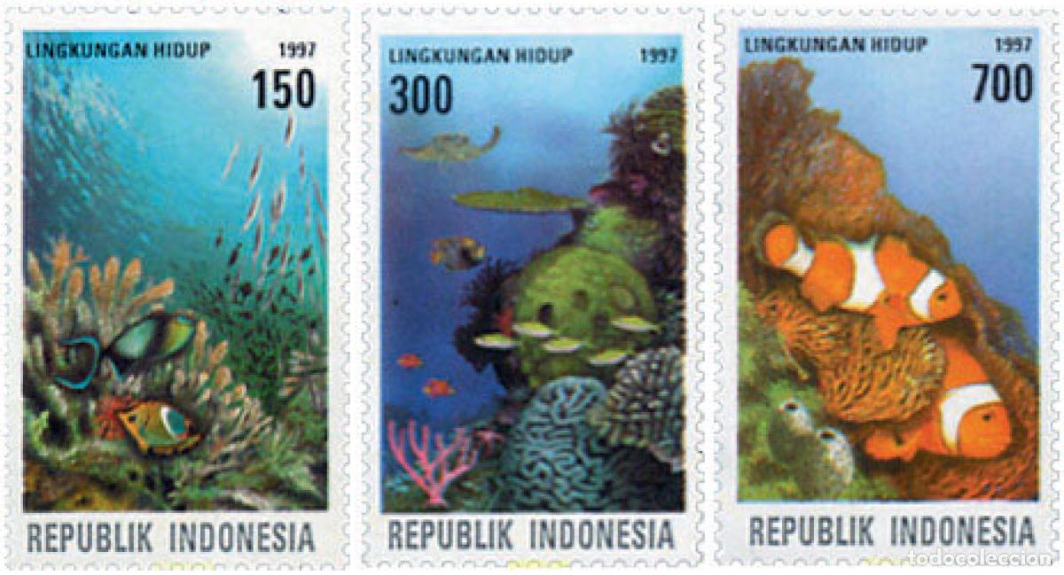Sellos: 40258 MNH INDONESIA 1997 FAUNA MARINA