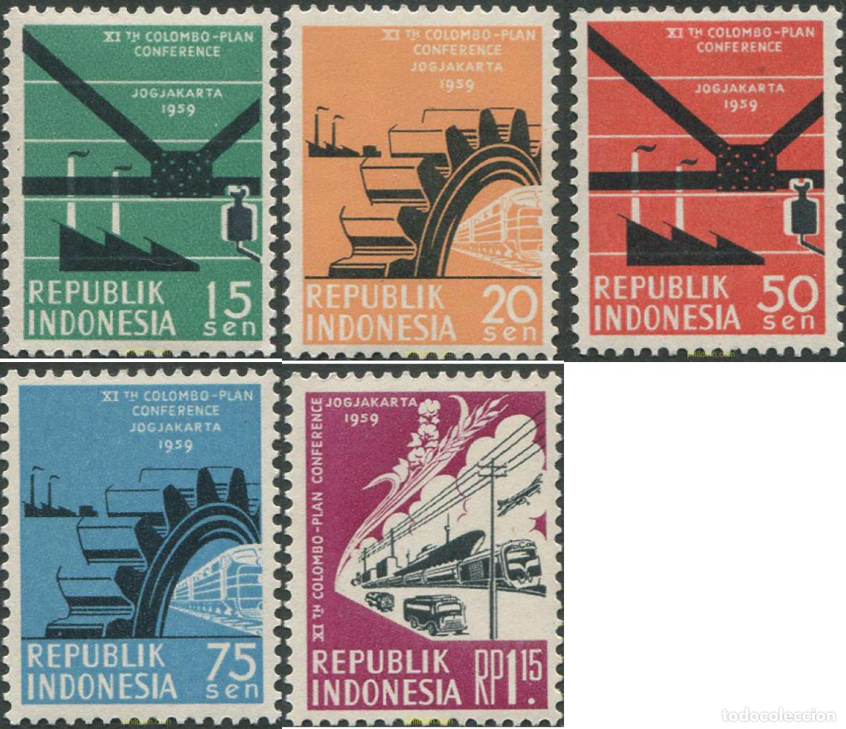 Sellos: 55268 MNH INDONESIA 1959 11 CONFERENCIA DEL PLAN DE COLOMBO