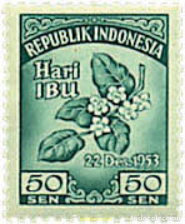 Sellos: 89783 MNH INDONESIA 1953 25 ANIVERSARIO DE LA CREACION DEL CONGRESO FEMENINO