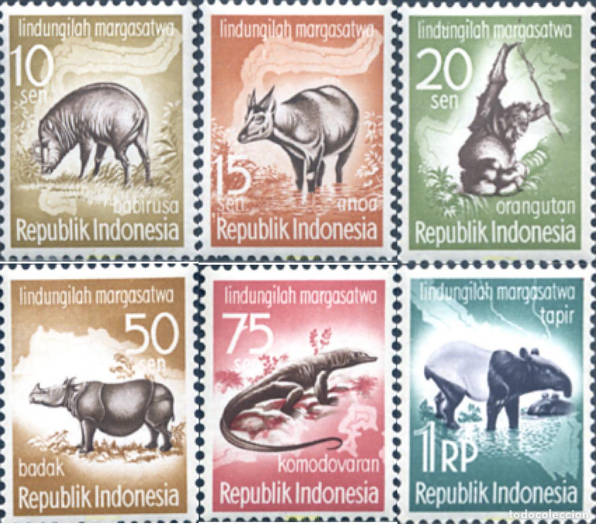 Sellos: 31404 MNH INDONESIA 1959 FAUNA