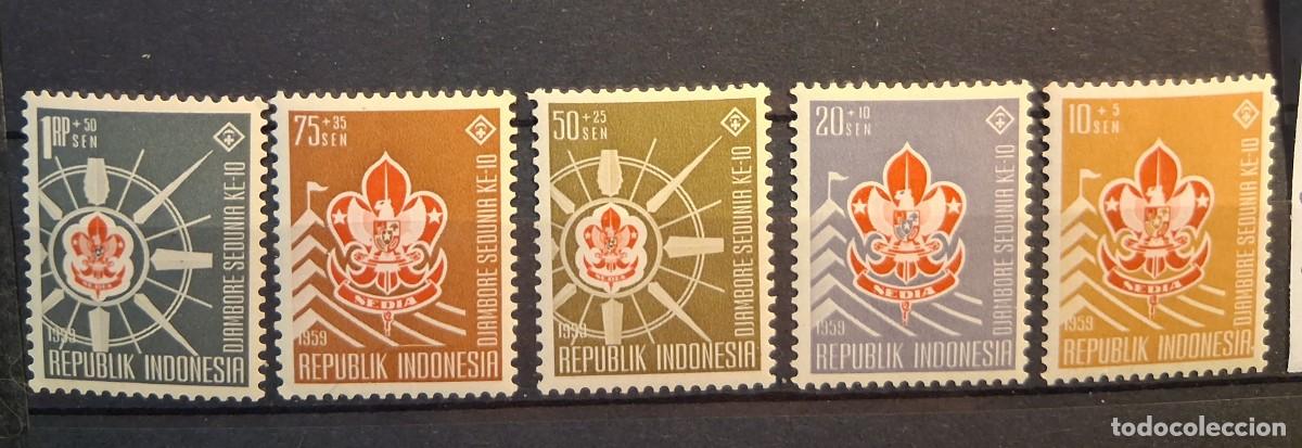 Sellos: INDONESIA, 1959, CAT.YT.193/198, FALTA EL 194.