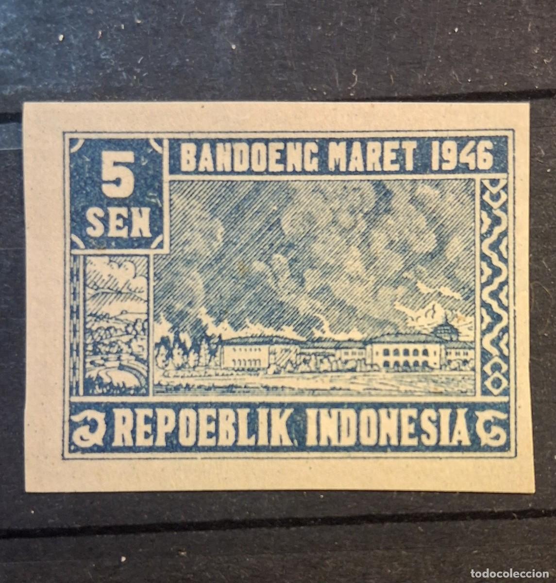 Sellos: INDONESIA, 1946, CAT.YT.NO LISTADO. IMPERFORADO.