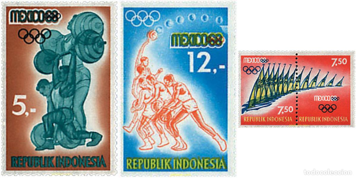 Francobolli: 634072 MNH INDONESIA 1968 19 JUEGOS OLIMPICOS VERANO MEXICO 1968
