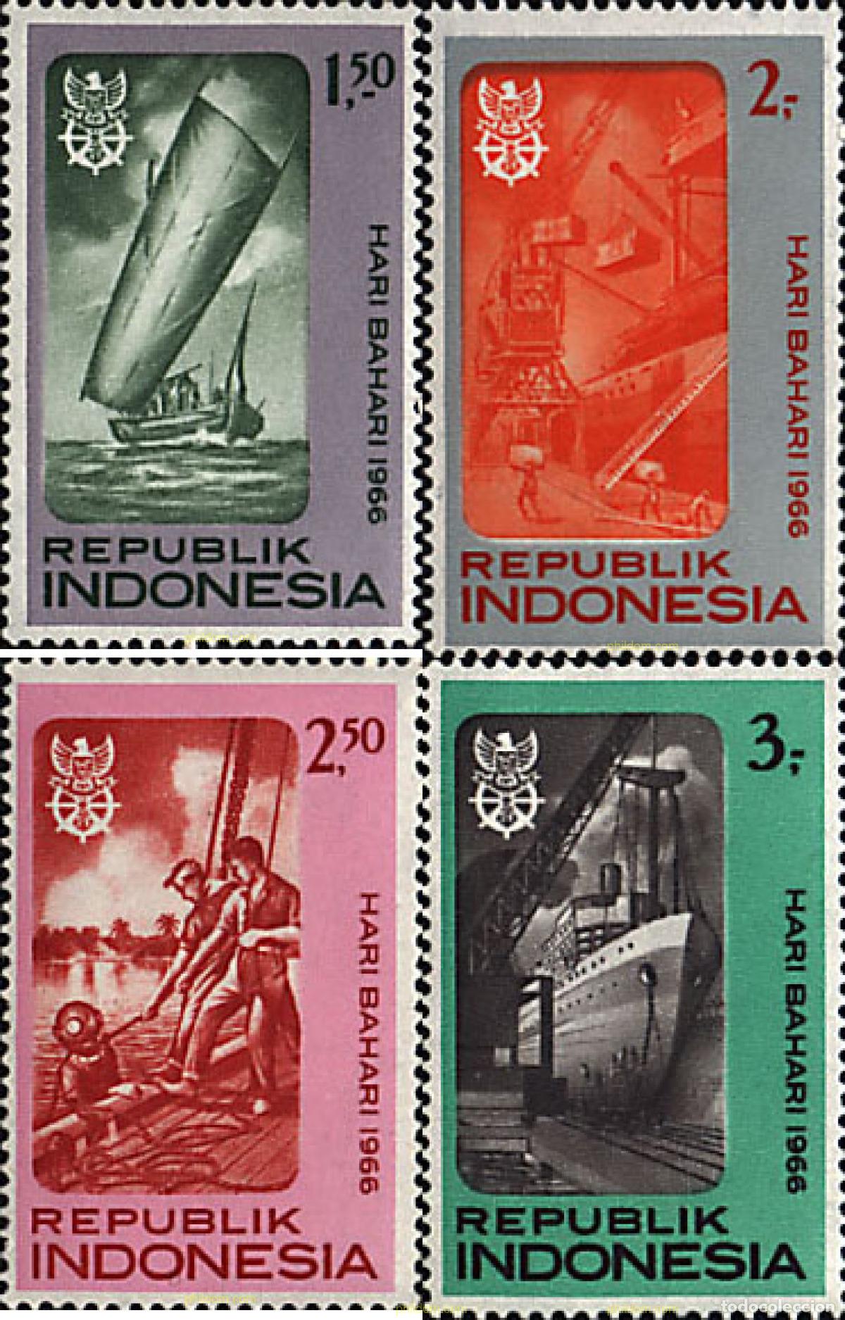 Sellos: 60980 MNH INDONESIA 1966 MARINA NACIONAL