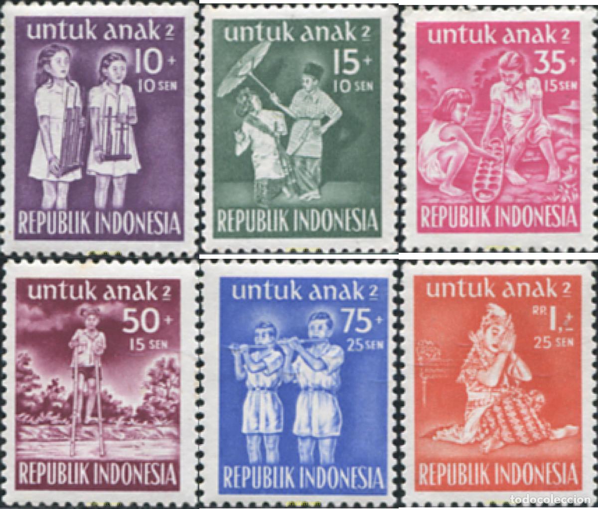 Sellos: 31409 MNH INDONESIA 1954 JUEGOS INFANTILES