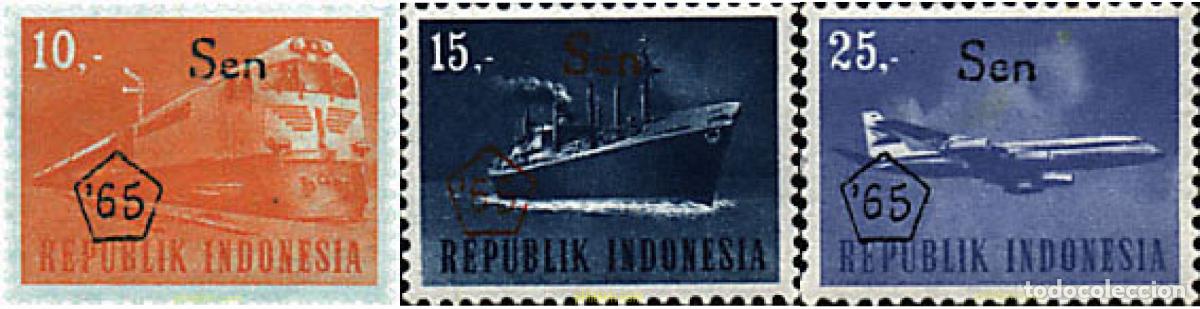 Sellos: 55457 MNH INDONESIA 1966 SERIE BASICA