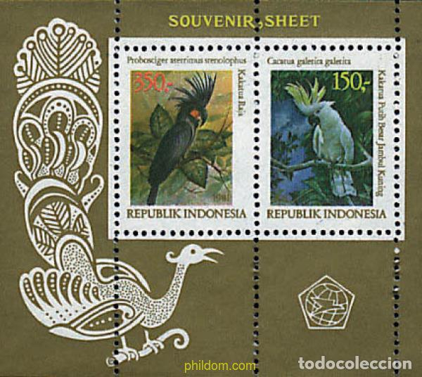 Sellos: 31421 MNH INDONESIA 1981 FAUNA. CACATUAS