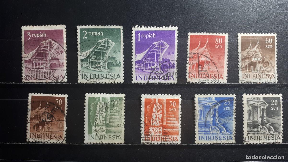Sellos: INDONESIA. A&Ntilde;O 1949. &deg;. YVERT 353/4, 356/63