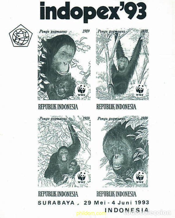 Sellos: 7102 MNH INDONESIA 1989 ORANGUTAN