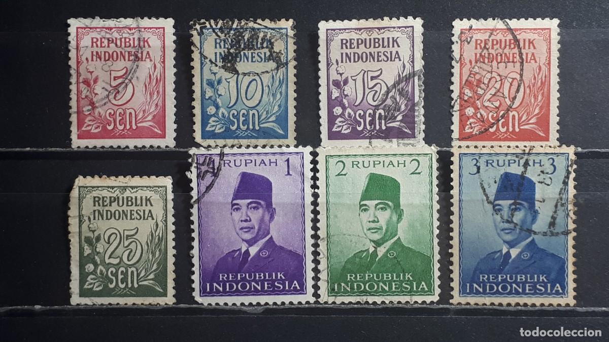 Sellos: INDONESIA. A&Ntilde;O 1951. &deg;. YVERT 31/40 sin el 31A