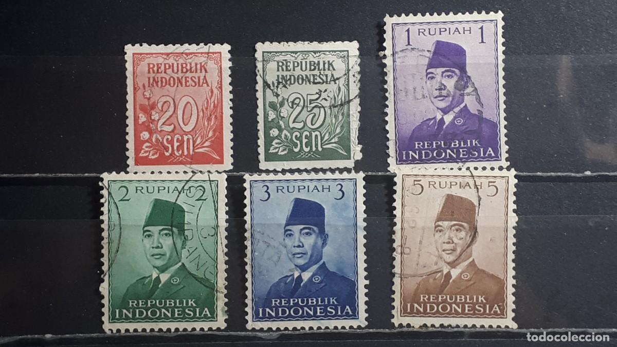 Sellos: INDONESIA. A&Ntilde;O 1951. &deg;. YVERT 34/9