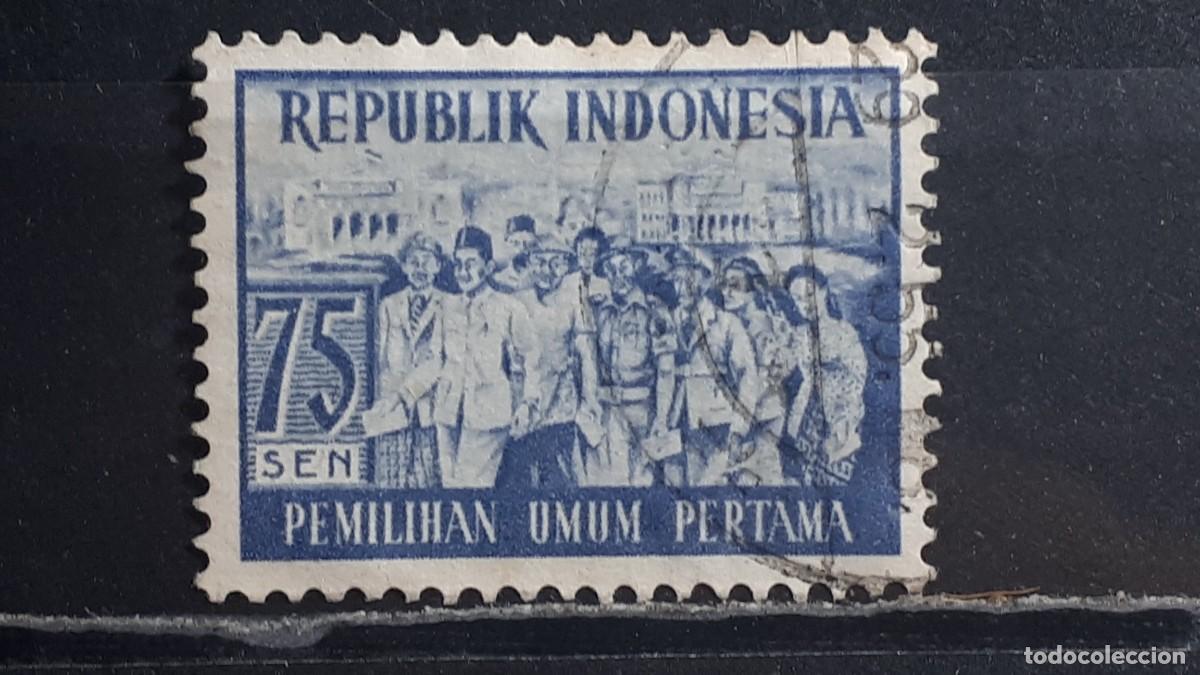 Sellos: INDONESIA. A&Ntilde;O 1955. &deg;. YVERT 108