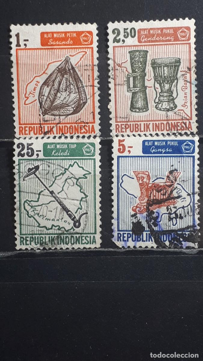 Briefmarken: INDONESIA. A&Ntilde;O 1967. &deg;. YVERT 499, 503, 506, 513