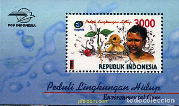 Sellos: 40270 MNH INDONESIA 1999 ECOPHILA 99. EXPOSICION FILATELICA . PROTECCION AL MEDIO AMBIENTE