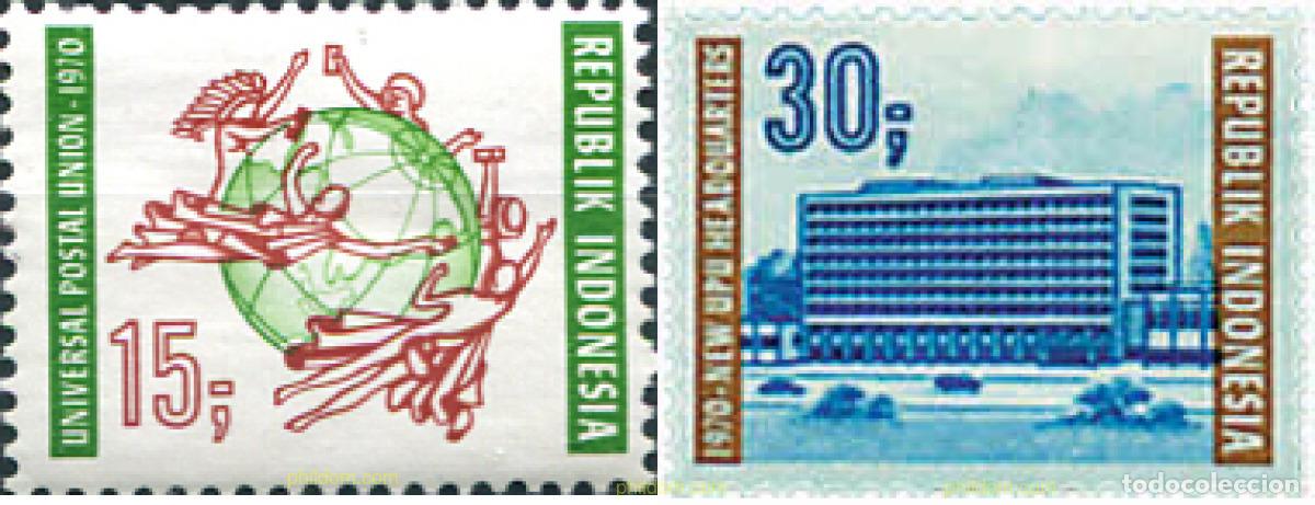 Sellos: 42159 MNH INDONESIA 1970 NUEVO EDIFICIO DE LA UPU