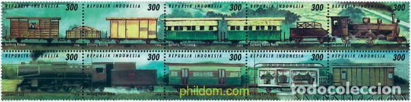 Selos: 82110 MNH INDONESIA 1998 TRENES