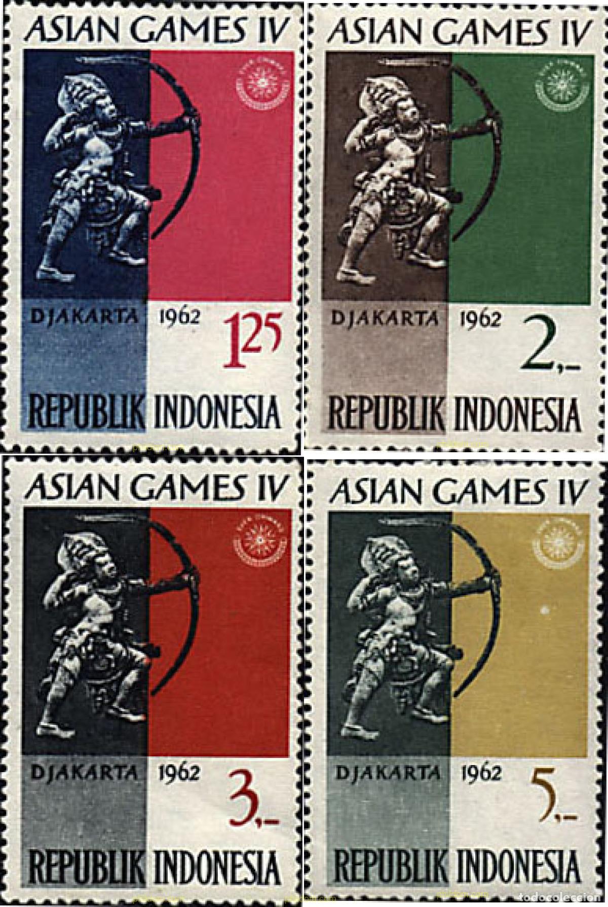 Sellos: 216315 MNH INDONESIA 1962 JUEGOS ASIATICOS 1962