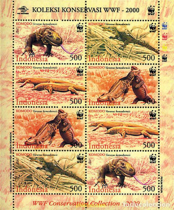 Sellos: 12704 MNH INDONESIA 2000 DRAGON DE KOMODO