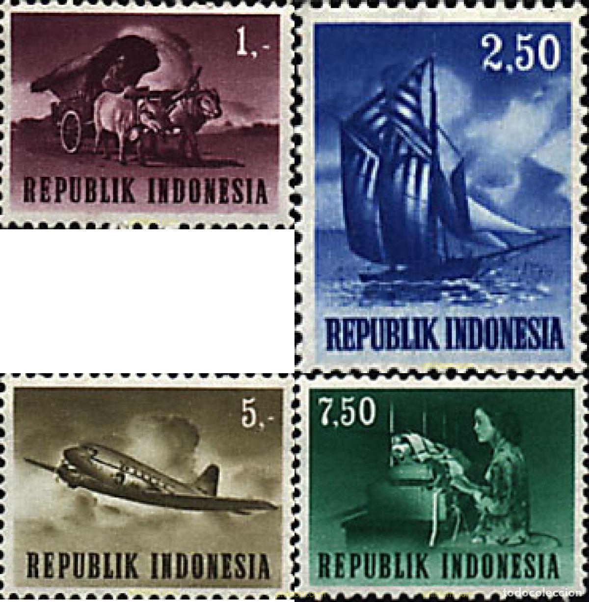 Selos: 55456 MNH INDONESIA 1964 TRANSPORTES Y COMUNICACIONES