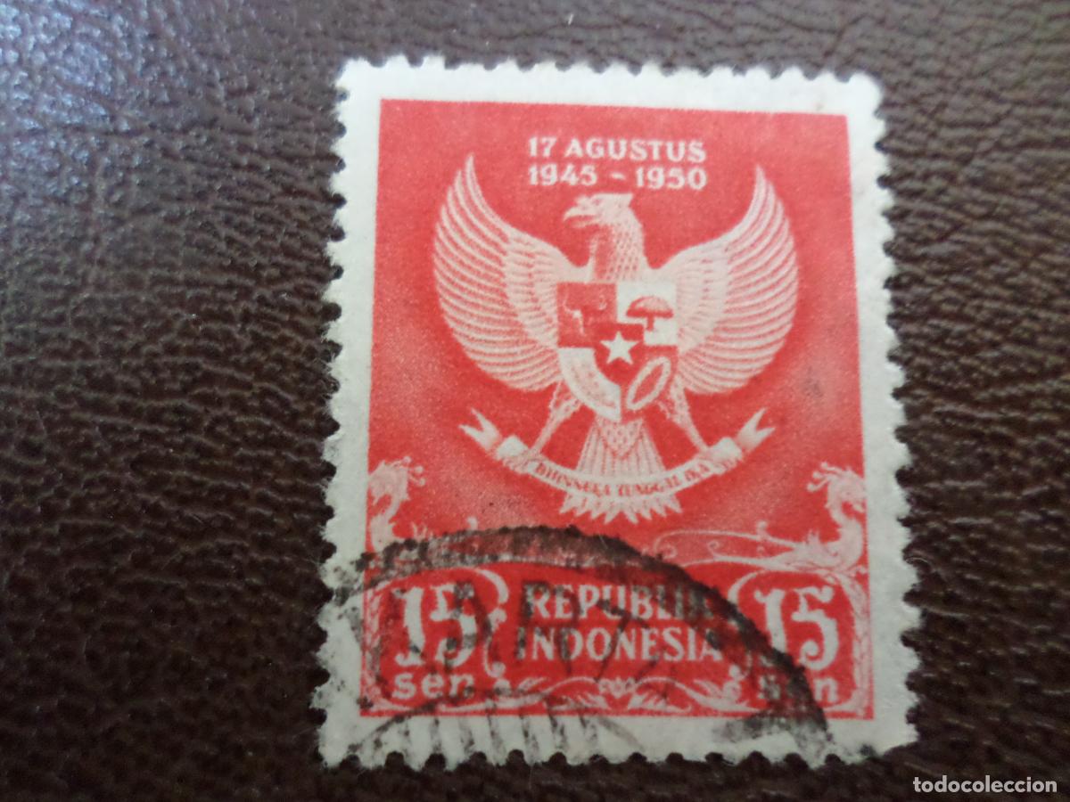 Sellos: indonesia, 1950, 5 aniversario derrota de japon, Yvert 21
