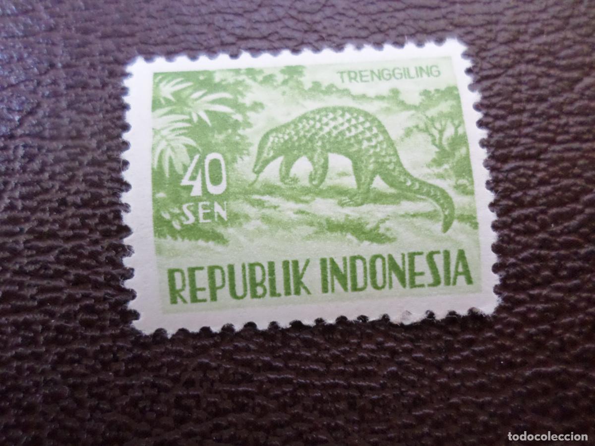 Sellos: indonesia, 1956, pangolin, Yvert 123A