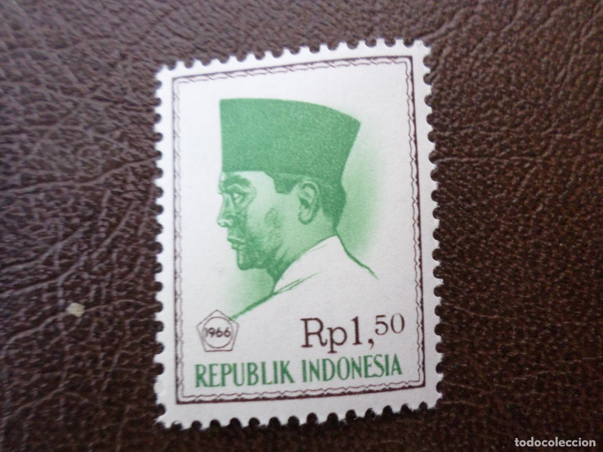 Sellos: indonesia, 1966, presidente sukarno, Yvert 467