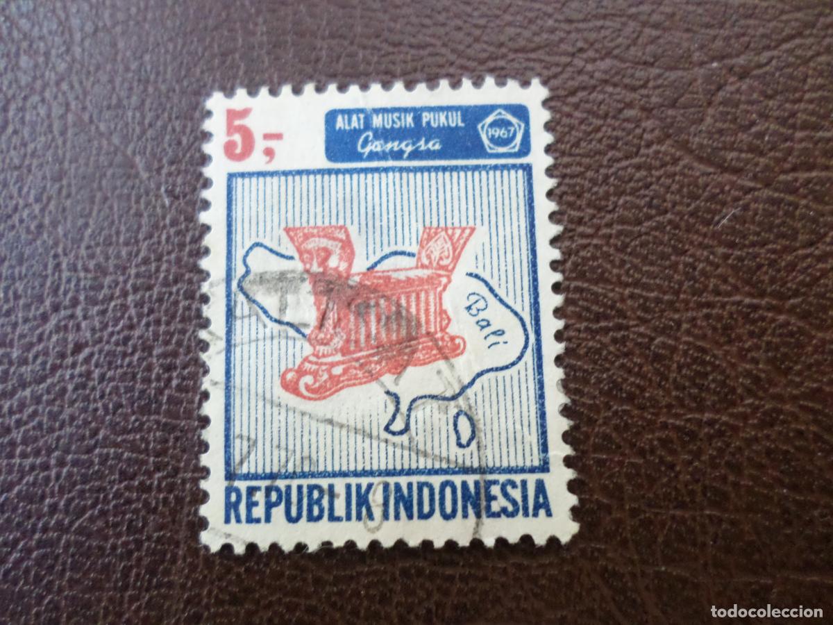 Sellos: indonesia, 1967, instrumentos musicales, Yvert 506