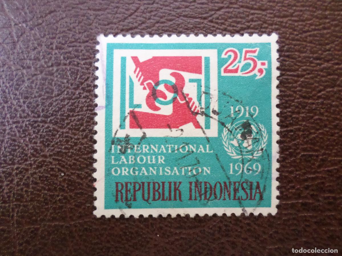 Sellos: indonesia, 1969, 50 aniversario de la O.I.T., Yvert 557