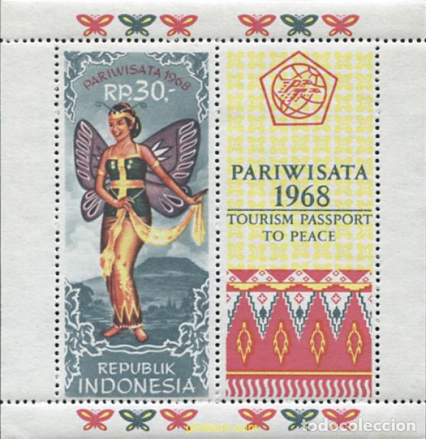 Sellos: 601817 HINGED INDONESIA 1968 TURISMO