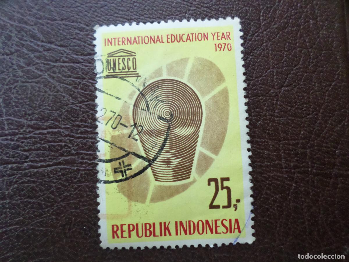 Sellos: indonesia, 1970,a&ntilde;o internacional de la educacion, Yvert 605