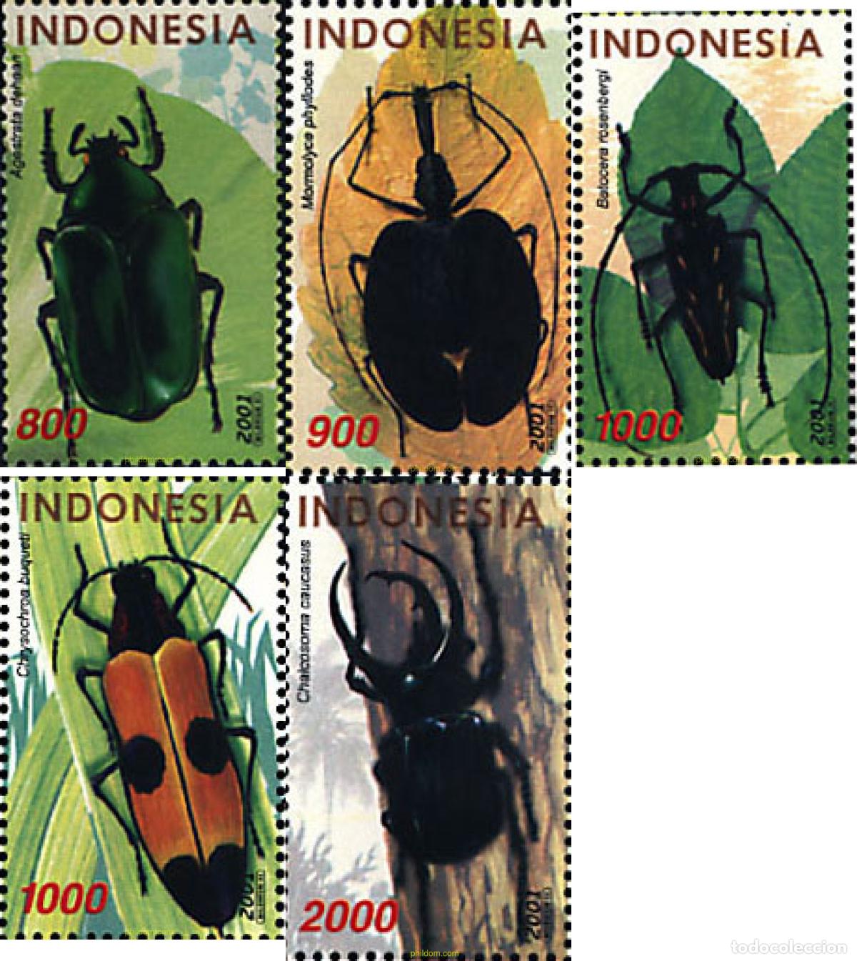Francobolli: 80847 MNH INDONESIA 2001 ESCARABAJOS