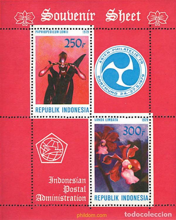 Sellos: 93856 MNH INDONESIA 1979 ASIEN PHILATELIE 70. EXPOSICION FILATELICA EN DORTMUND