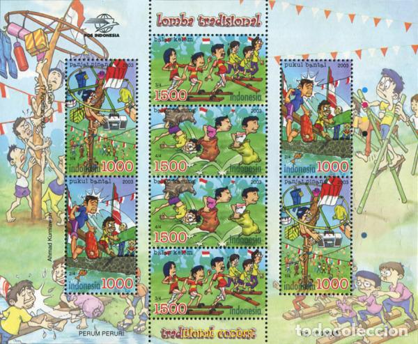 Sellos: 151067 MNH INDONESIA 2003 JUEGOS TRADICIONALES