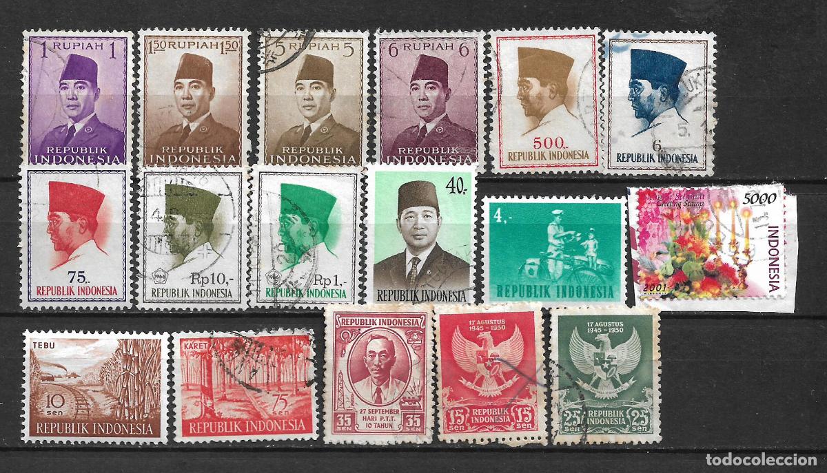 Sellos: indonesia lote 17 sellos usados - 4/17