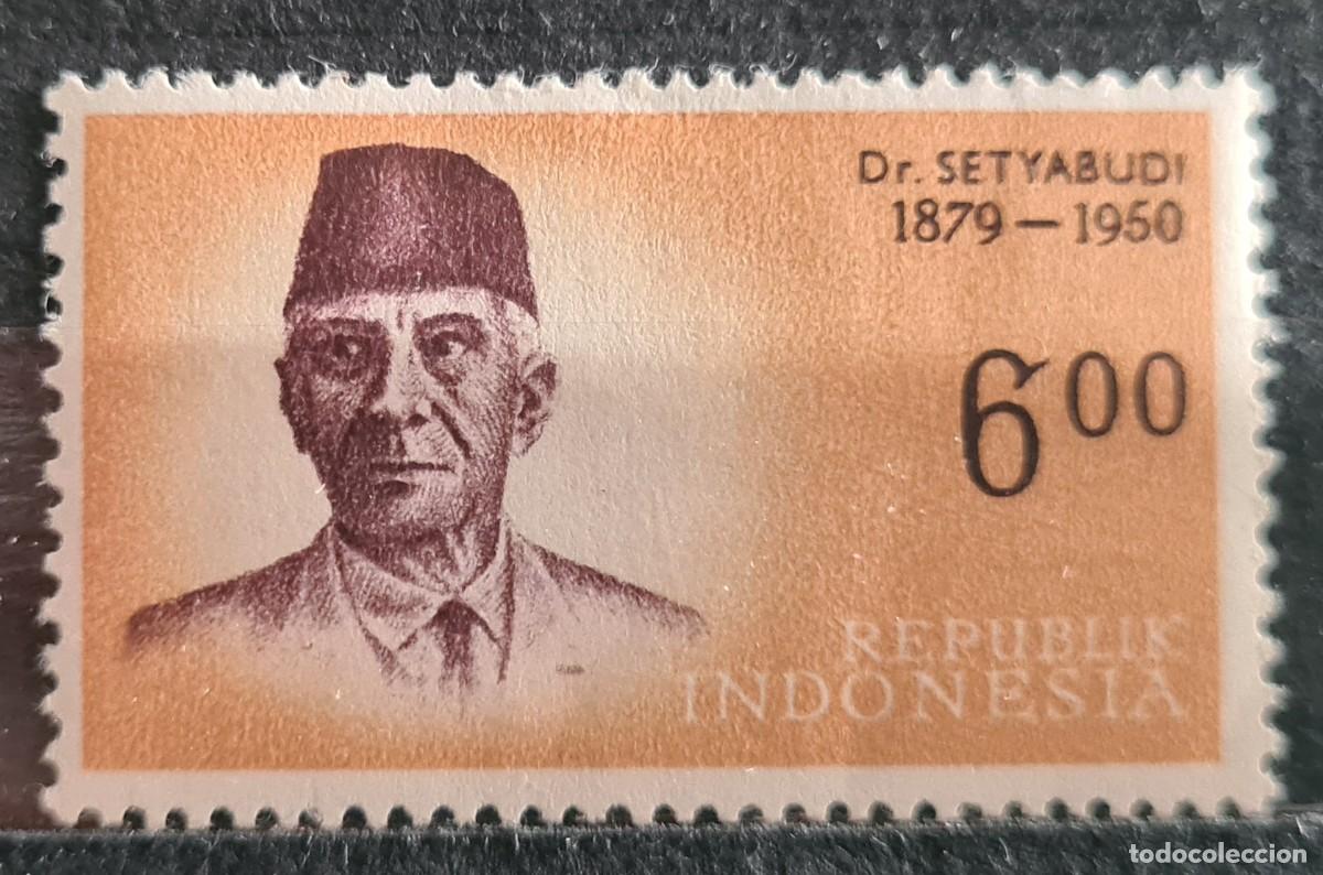 Sellos: Sello nuevo de Indonesia 1961-62. H&eacute;roes nacionales: Dr. Setyabudi
