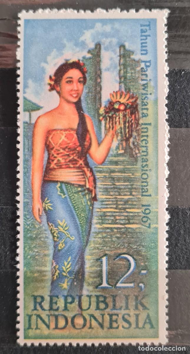 Sellos: Sello nuevo de Indonesia 1967: A&ntilde;o Internacional del Turismo