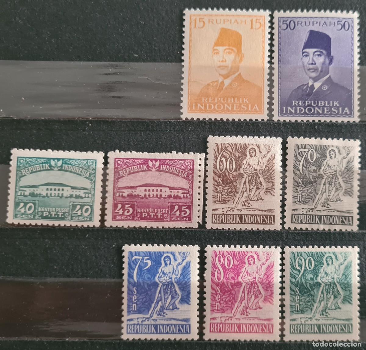 Stamps: Serie de sellos nuevos de Indonesia 1953