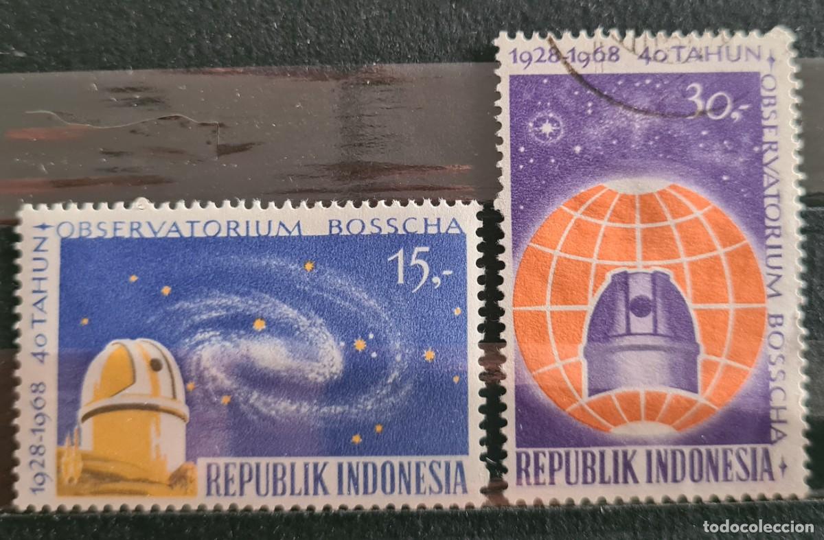 Selos: Serie completa de sellos nuevos de Indonesia 1968: XL aniversario del Observatorio de Bosscha