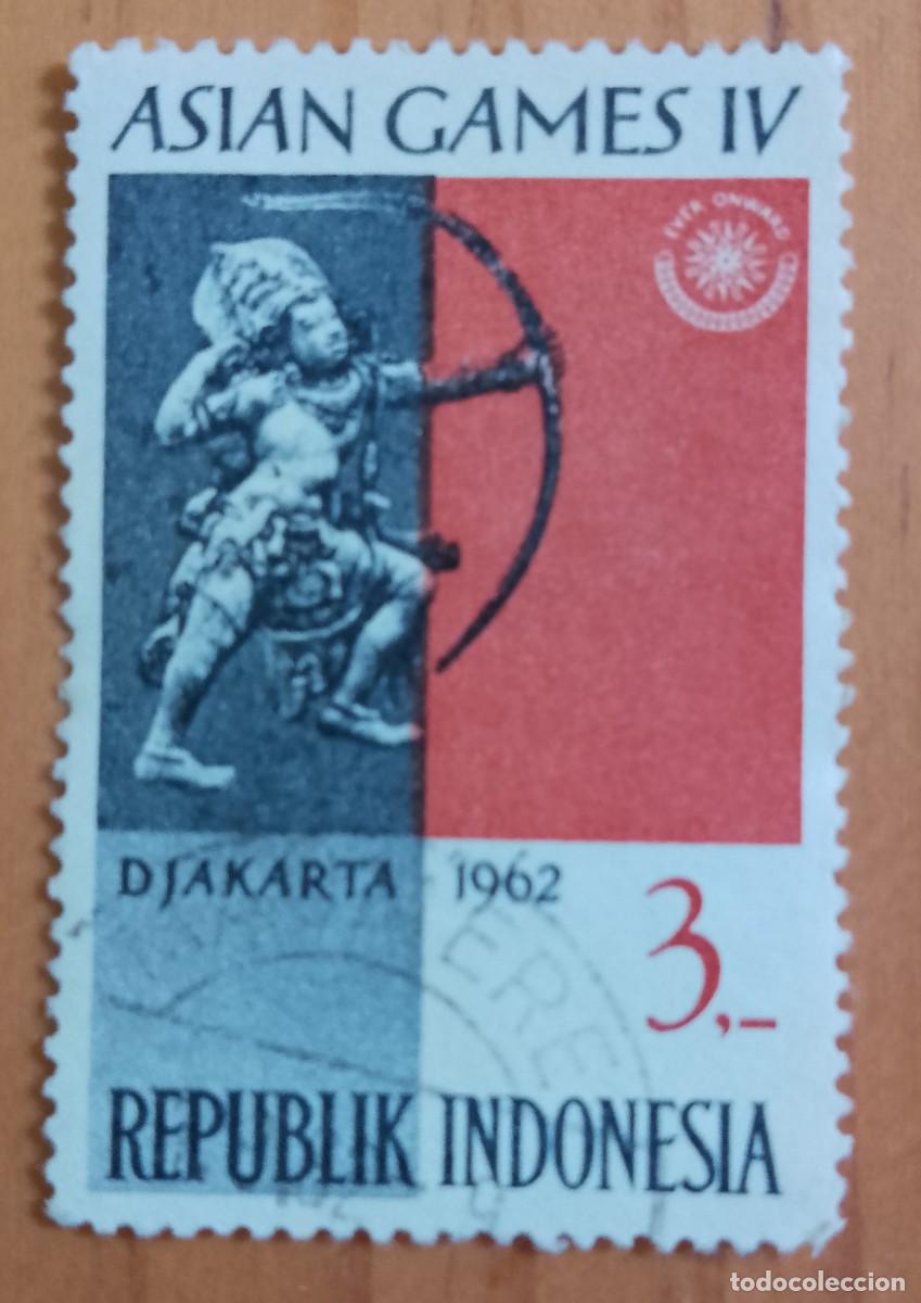 Sellos: INDONESIA - V/F 3 - DJAKARTA 1962 - ASIAN GAMES IV - TIRO CON ARCO.